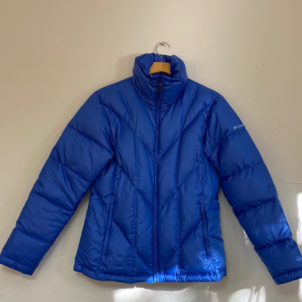 Columbia Puffer Jacket Omniheat Blue Polyester Size L